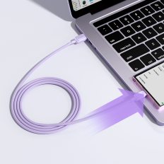Kábel USB-kábel - USB-C 3A 1.2m lila