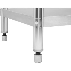 Tabela za kuhinjo WorkTop iz nerjavečega jekla Spodnji polici 200X60cm