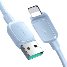 Kabeldraad voor iPhone USB-A - Lightning 2.4A 1.2m Blauw