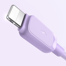 Καλώδιο καλωδίου για το iPhone USB-A - Lightning 2.4a 1.2m βιολετί