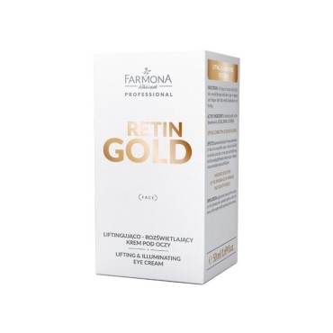 Farmona Retin Gold -kohottava ja kirkastava silmänympärysvoide 50ml — pakkaus