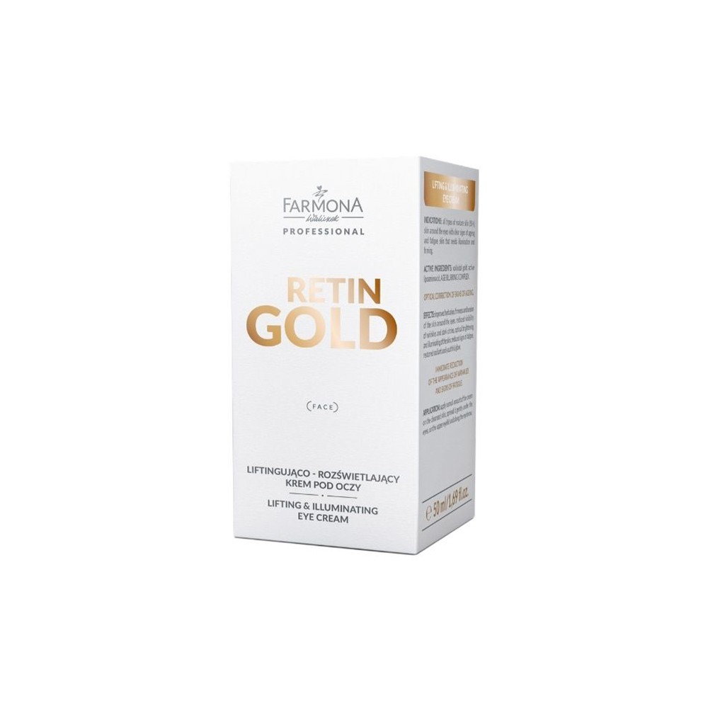 Farmona Retin Gold zdvíhací a rozjasňujúci očný krém 50ml — balenie