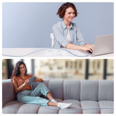 Žica kabela za iPhone USB-a - munja 2.4a 1.2m Plava