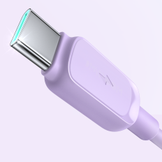 Kábel USB-kábel - USB-C 3A 1.2m lila