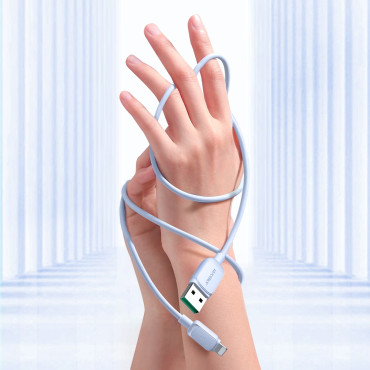 Kabelkabel für iPhone USB-A - Blitz 2.4A 1.2m Blau