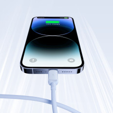 Kabelska žica za iPhone USB-A - Lightning 2.4a 1.2m Modra
