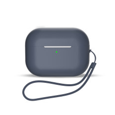 Airpod in silicone 3 Custodia per cuffie + cinturino al seno Polso blu