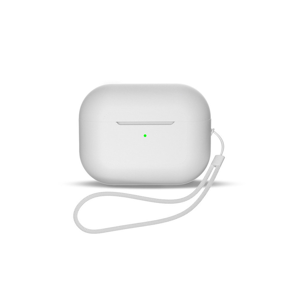 Siliconen Airpods 1/2 Hoofdtelefoon Case + Breed Strap op witte pols