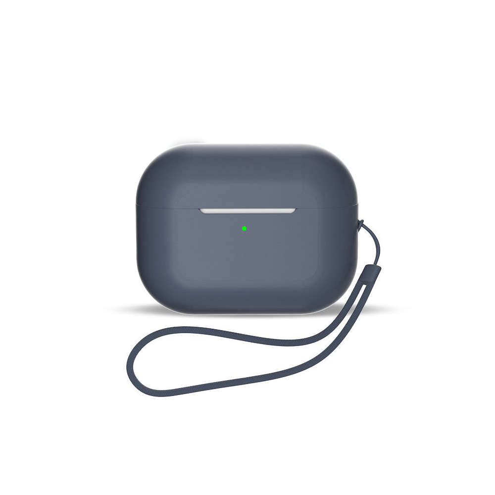 Silicone Airliperic Headphone Case 1/2 + Strap Leash on Blue Wrist