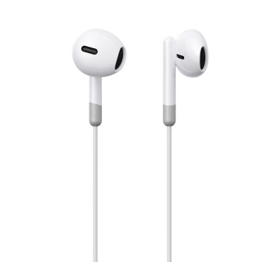 Slúchadlá káblové v Ear Mini Jack 3.5mm Biela kontrola s diaľkovým ovládaním