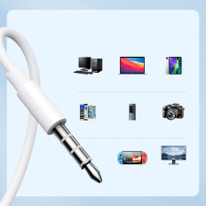 Slušalke, ki so žični mini vtičnica 3.5mm White control with remote control