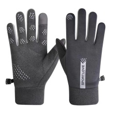 Touch handschoenen voor sporttelefoon winddicht heren grijs