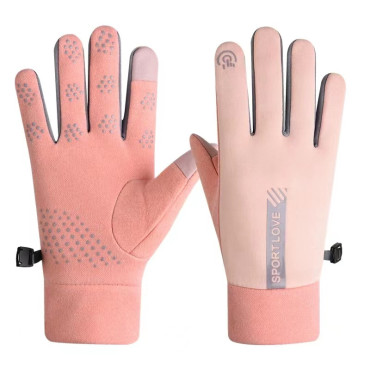 Touch Gloves för sport vindtäta kvinnors rosa