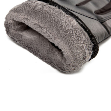Guantes de invierno para la piel con cuero PU aisló a los hombres