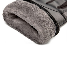 Guantes de invierno para la piel con cuero PU aisló a los hombres