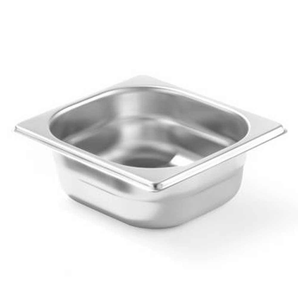 Recipiente GN 1/6 de aço inoxidável Profi linha alta. 100 mm - Hendi 801727