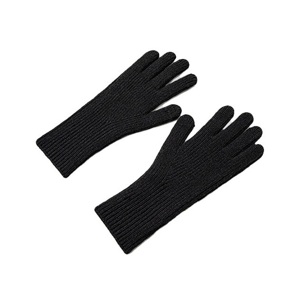 Trikotāžas cimdi tālrunim ar Unisex Black Fingers
