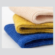 Guantes de punto para teléfono con dedos azules unisex