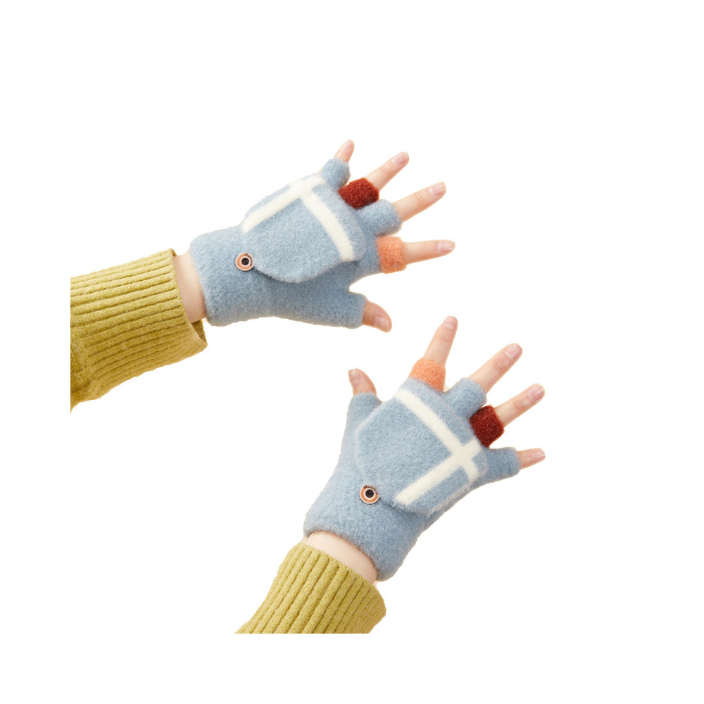 Guantes de mitones de invierno para azules infantiles - Mujeres azules