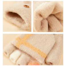 Winter mittens gloves for children's blue - blue women