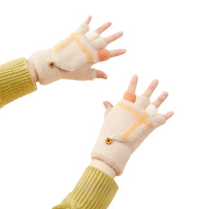 Winter mittens gloves for children's - white women's telephone