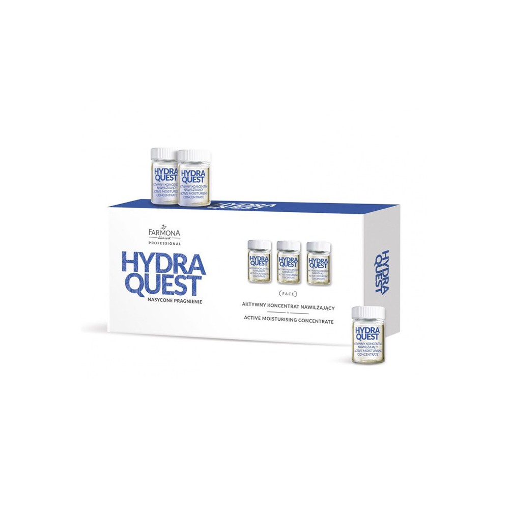 Concentrado Hidratante Ativo Farmona Hydra Quest 10x5ml — embalagem