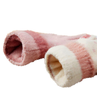 Luvas quentes de inverno de inverno para o telefone branco-rosa das mulheres