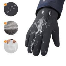 Gants d'hiver pour téléphone sportif Ski d'extérieur Bike Jogging XL Noir