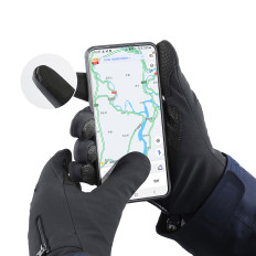 Ziemas cimdi sporta telefonam āra slēpošanas velosipēds skriešanas xl melns