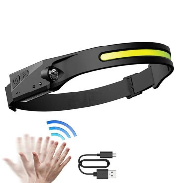LED-huvudbrännare med IPX4 USB-C 1200 mAh rörelsesensor