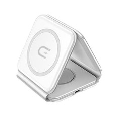 3in1 draadloze inductie-oplader voor 3 apparaten tegelijkertijd 15W wit