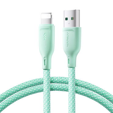 Kabeļu kabelis iPhone Multi-Color Series USB-A - Zibens 3A 1m zaļš
