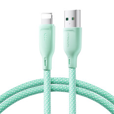 Kabeļu kabelis iPhone Multi-Color Series USB-A - Zibens 3A 1m zaļš