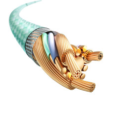 Kaabel kaabel iPhone mitmevärvilise seeria USB-A - Lightning 3A 1M Green