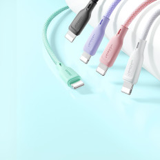 Câble de câble pour iPhone série multicolores USB-A - Lightning 3A 1M Noir