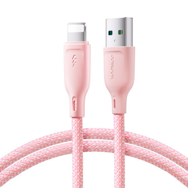Cabo de cabo para iPhone Multi-Color Series USB-A - Relâmpago 3A 1m Pink