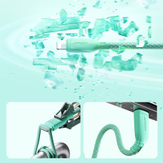 Kabelový kabel pro iPhone Multi-Color Series USB-A - blesk 3A 1m růžová