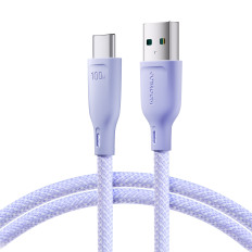 Kabel Multi-Color Series USB-A CABLE - USB-C 100W Hurtig overførsel 1M lilla
