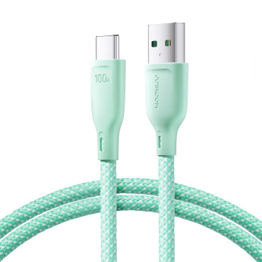 Kabeļu multi-krāsu sērija USB-a kabelis - USB-C 100W Fast Transfer 1m zaļš
