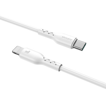 Kabel tråd för iPhone flash-charge serie USB-C - Lightning 30W 1M svart