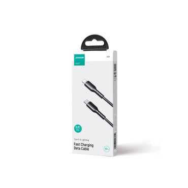 Kabel tråd för iPhone flash-charge serie USB-C - Lightning 30W 1M svart