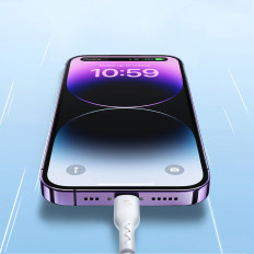 Kabel tråd för iPhone flash-charge serie USB-C - Lightning 30W 1M svart