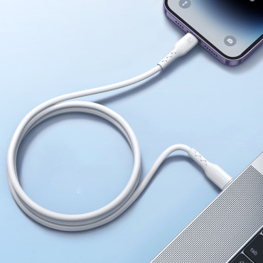 Fio de cabo para iPhone Flash-Charge Series USB-C - Lightning 30 W 1M Preto