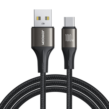 Serija kabelskih svetlobnih hitrosti USB-A - USB-C Fast Transfer 100W 1.2m Črna