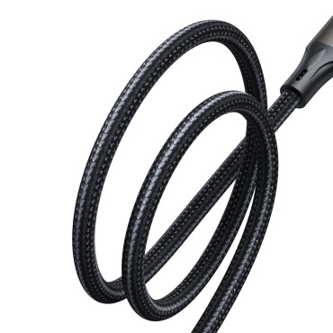 Serija kabelskih svetlobnih hitrosti USB-A - USB-C Fast Transfer 100W 1.2m Črna