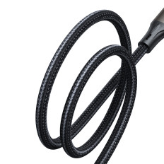 Kabelių šviesos greičio serija USB-A - USB-C greitas perkėlimas 100W 1.2m juoda