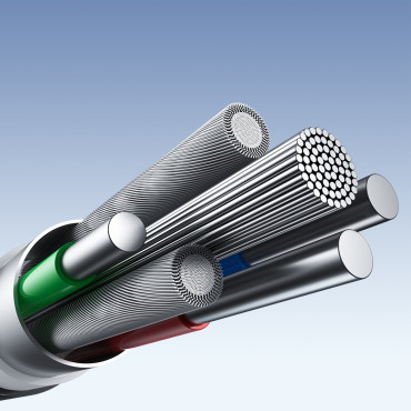 Trasferimento a velocità in cavo a velocità di cavi USB-A - USB-C trasferimento veloce 100W 1.2m Nero