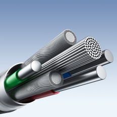 Trasferimento a velocità in cavo a velocità di cavi USB-A - USB-C trasferimento veloce 100W 1.2m Nero