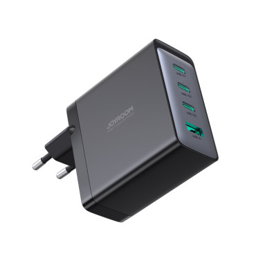 Gan Omrežni polnilnik z USB-C 3x USB-C USB-A 100W črni kabel