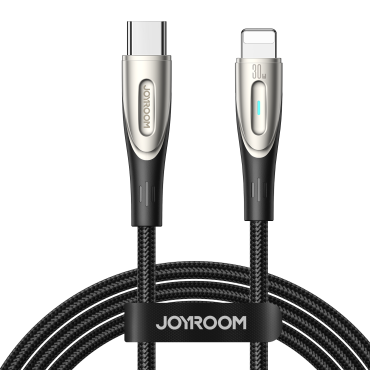 Cable de cable para iPhone Star-Light Series USB-C - Lightning 30W 1.2m negro